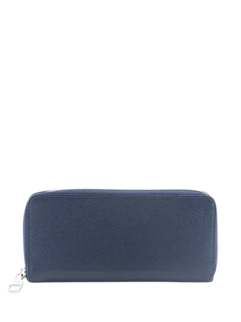Louis Vuitton Pre-Owned 2015 Taiga Zippy Vertical Wallet long wallets Blue E8YN9SP9O9DCLJ8Y