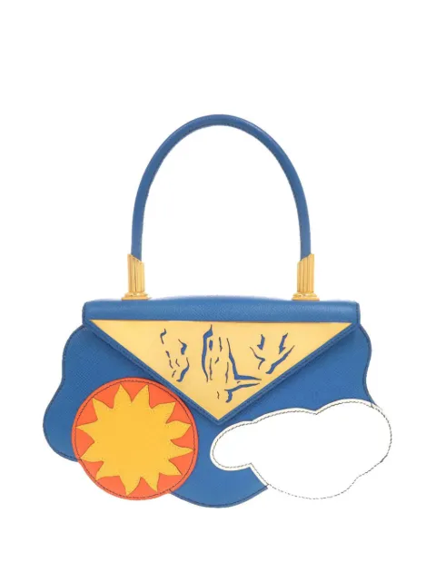 Hermès Pre-Owned 1994 Limited Edition Mini Courchevel Sun and Cloud handbag Blue 430KZYZT8MVXDFSX