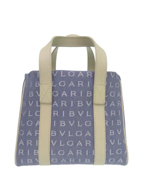 Bvlgari Pre-Owned 2000-2025 Mini Denim Logomania tote bag Blue 1T65JGH2WHWM3FSZ