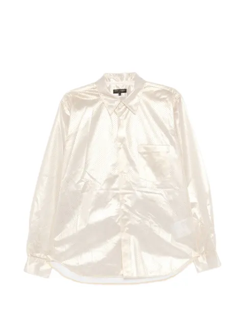 Comme des Garçons Homme Plus perforated metallic-effect shirt Neutrals PQT035