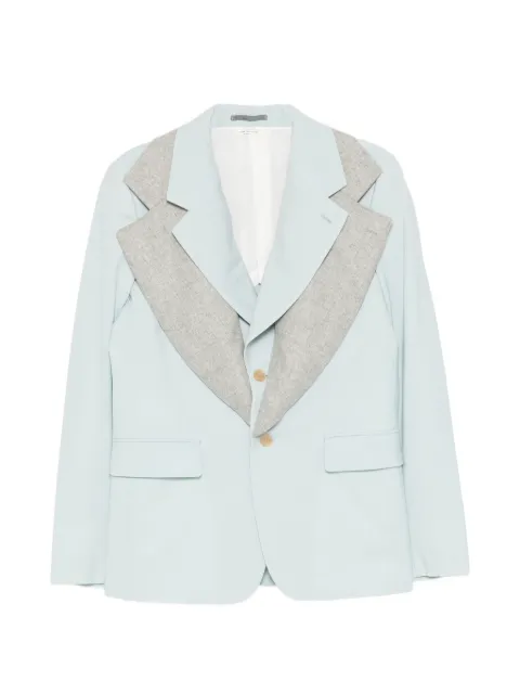 Comme des Garçons Homme Plus layered-lapel blazer Blue PQJ018