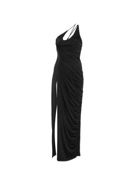 TWENTY FOURHAITCH Arutas ruched side-slit dress Black A0069NER62P