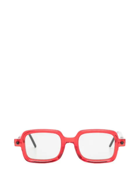 Kuboraum square-frame sunglasses Red P2