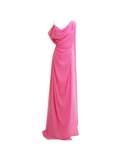 Gemy Maalouf draped asymmetrical-neckline dress Pink EDSS241900LD