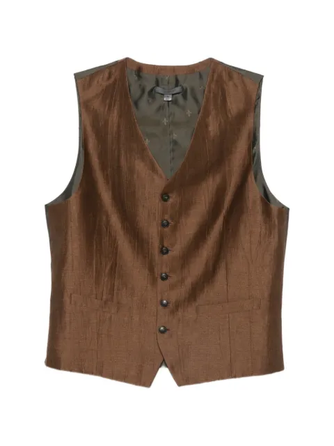 John Varvatos buttoned waistcoat Brown JVV204S26EJCC