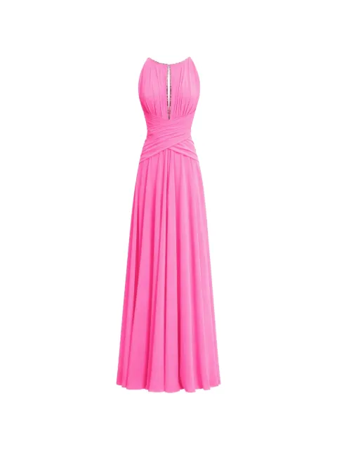 Gemy Maalouf draped crystal-embellished dress Pink EDSS241898LD