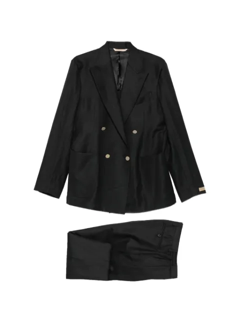 Briglia 1949 Bolgheri Portobellos double-breasted suit Black 300130BSUIT