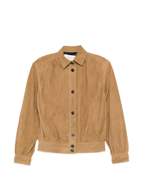 Saint Laurent suede buttoned jacket Neutrals 871430PCEXYC2NZ