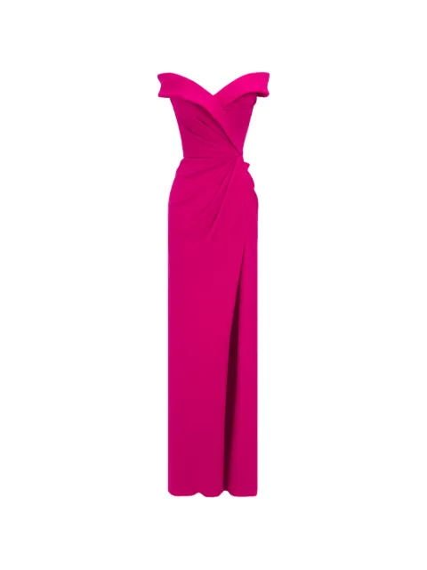 Gemy Maalouf off-the-shoulder draped dress Pink EDSS231819LD