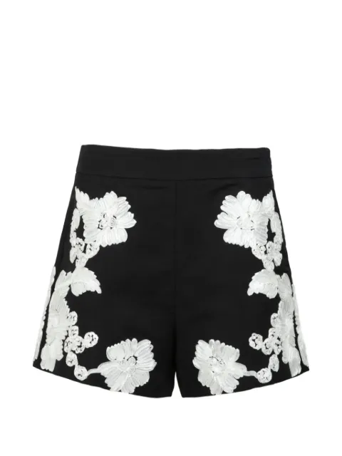 SIMKHAI Sammie floral-appliqué shorts Black 1264120SW