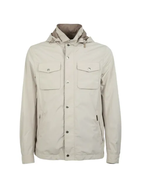 Moorer Fenzi multi-pocket hooded jacket Neutrals FENZISTU