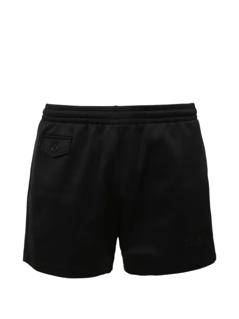 MM6 Maison Margiela logo-embroidered elasticated shorts Black SH2MU0018M20209
