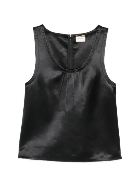 Saint Laurent Cassandre pleated top Black 863984Y1K44