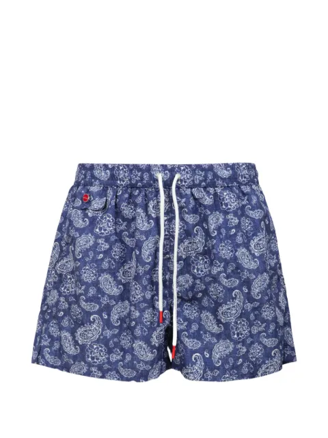 Kiton paisley-print swim shorts Blue UCOM010K0743H88005MULTICOLORE