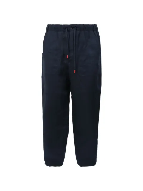 Kiton drawstring-waist utilitarian trousers Blue UPN004H0969001002BLUNAVY