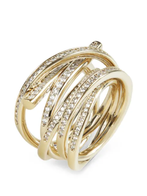 Ferragamo crystal-embellished multi-strand ring Gold 760007