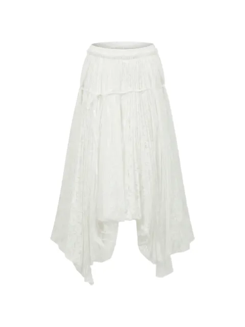 JW Anderson lace-layered longline skirt White SK0200PG1912