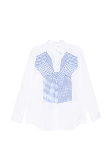 Comme Des Garçons Shirt patchwork gingham-print shirt White FQB018S26WHITEMIX