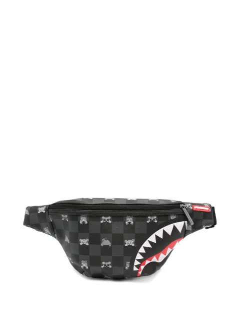 Sprayground Shark Mouth checkered belt bag Black 910B8912NSZ