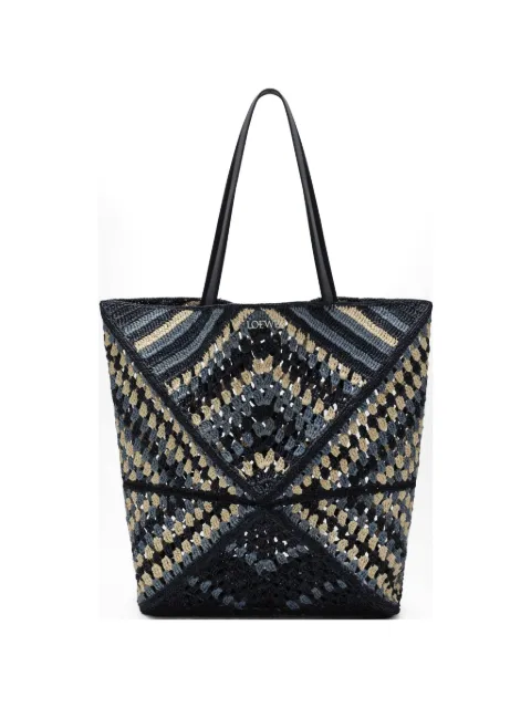 LOEWE XL Puzzle Fold tote bag Blue B779Q18X57