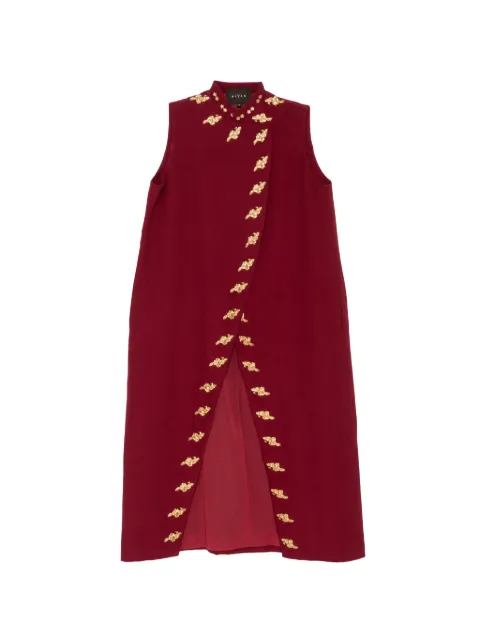 Biyan Gabardine embellished vest coat Red CBSS26001