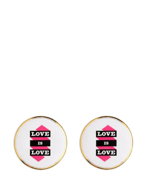 Bitossi Home Love is Love graphic-print plates (set of two) White FTB00262SETOFTWO
