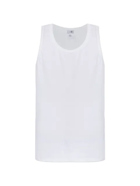 MM6 Maison Margiela logo-patch vest White MJD350020
