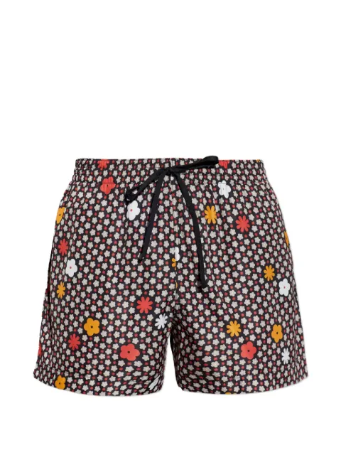 MM6 Maison Margiela floral-print drawstring swim shorts Black MYBM40020