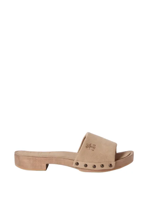 Brunello Cucinelli suede slides Brown MZSFC3290PC2767