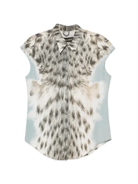Roberto Cavalli Vintage 2000s animal-print shirt White RC280BCB