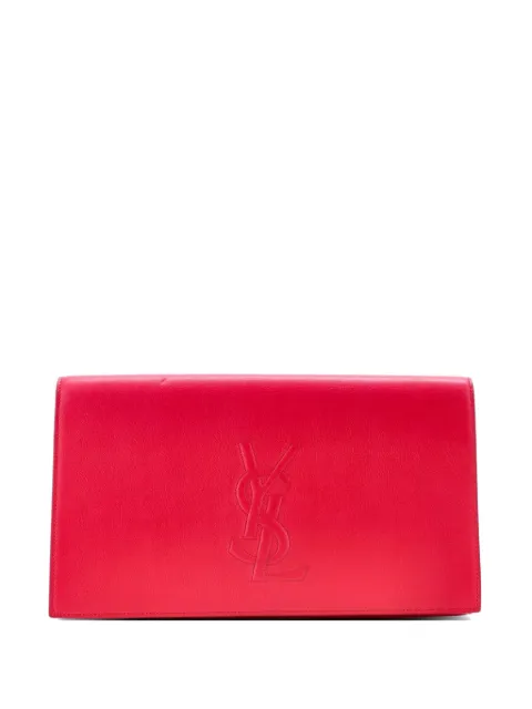 Saint Laurent Pre-Owned Belle de Jour Leather Large clutch bag Pink IH2B1Z8K9K0567E4