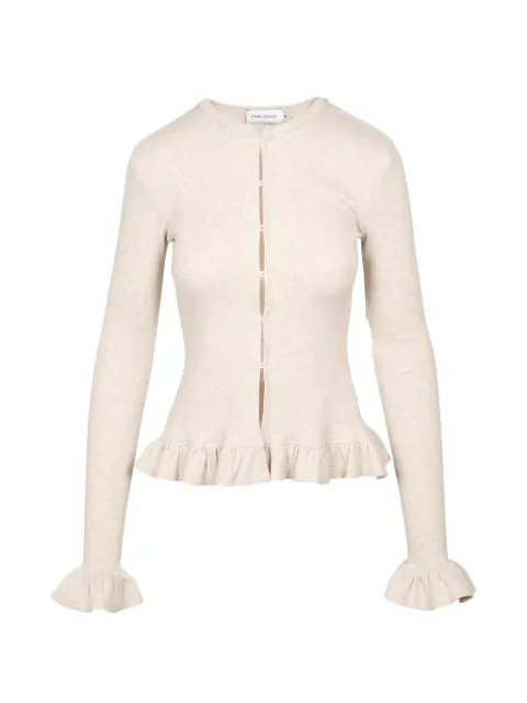 Ioana Ciolacu ruffled-trim blouse Neutrals IC26BL01