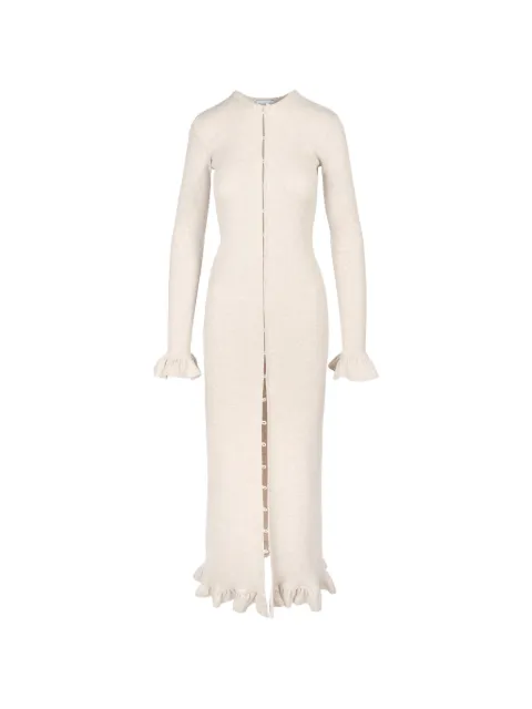 Ioana Ciolacu ruffled maxi dress Neutrals IC26DR09