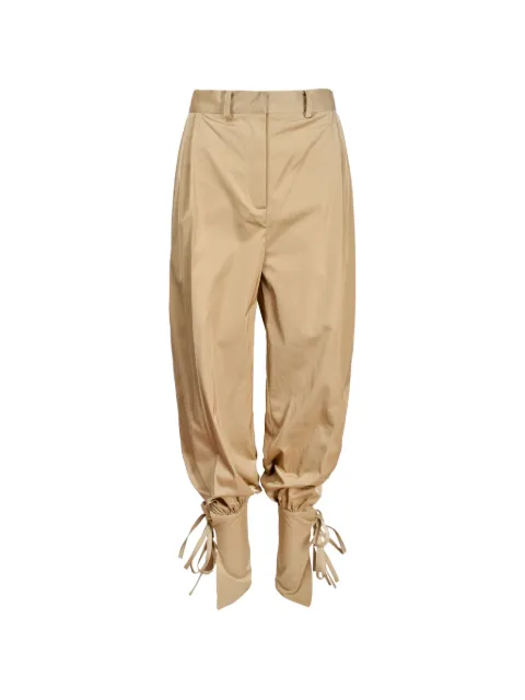 Ioana Ciolacu tie-fastening balloon trousers Neutrals IC26TR03