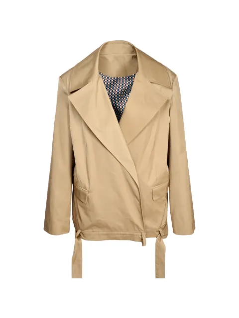 Ioana Ciolacu pocket belted jacket Neutrals IC26JK03
