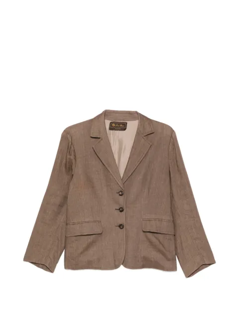 Loro Piana Pre-Owned 2010s notched-lapel single-breasted jacket Brown LP350BCA