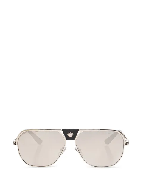 Versace Eyewear Greca-detail pilot-frame sunglasses Silver 0VE2294