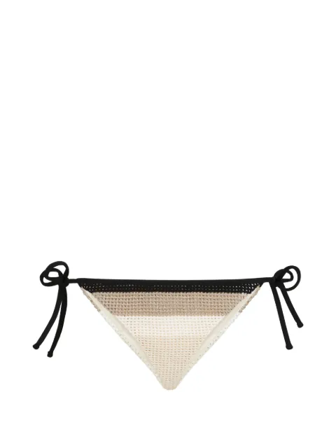 Brunello Cucinelli cotton net knit bikini bottoms Neutrals MP19TVV299CQB64