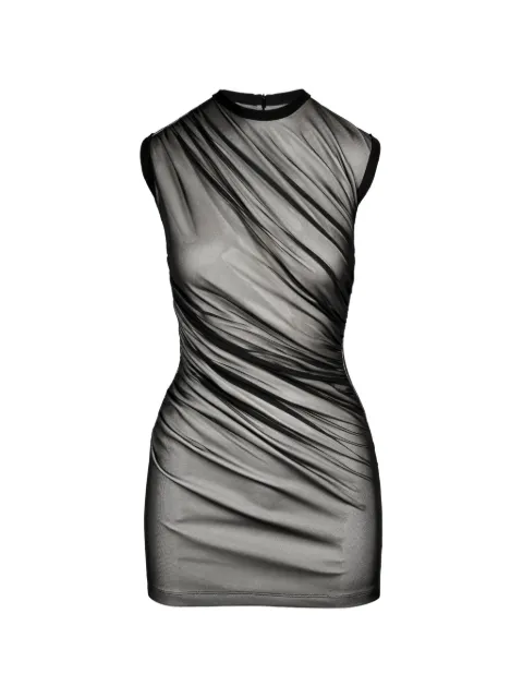 Ioana Ciolacu swirl ruched mini dress Black IC26DR07