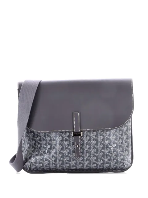 Goyard Pre-Owned Coursier Messenger Bag Coated Canvas and Leather crossbody bag Grey IVAY59KR0Q8KRDLR