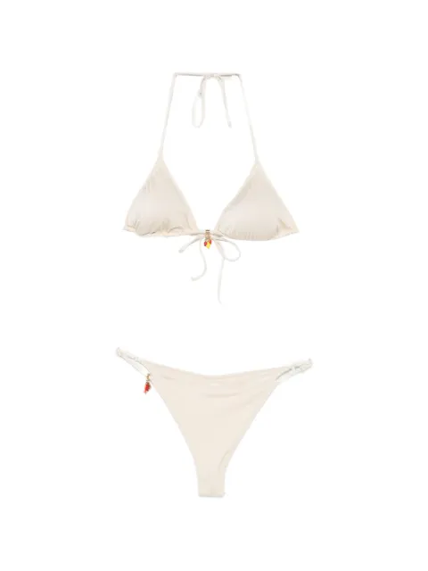MC2 Saint Barth Lezzy charm-embellished bikini Neutrals LEZ0001