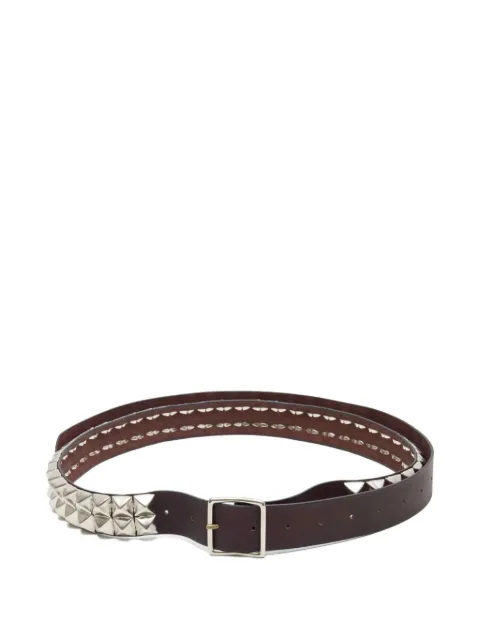 Undercover studded leather belt Brown UC1F4W01