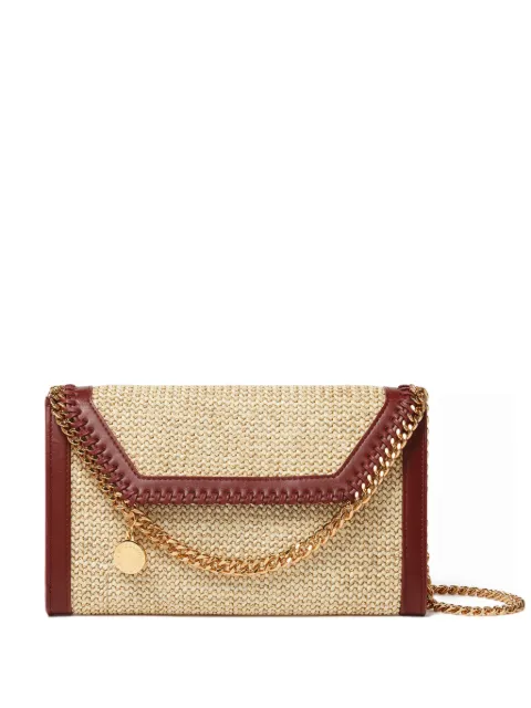 Stella McCartney Falabella raffia wallet crossbody bag Neutrals 581238WP0578