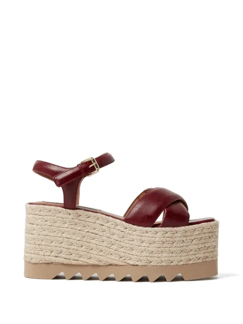 Stella McCartney Elyse crossover-strap platform sandals Brown 810716W1DX0