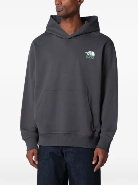 The North Face logo-print pouch-pocket hoodie Grey NF0A8GAJ