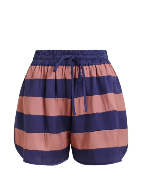 Essentiel Antwerp Jalana striped drawstring shorts Purple JALANA