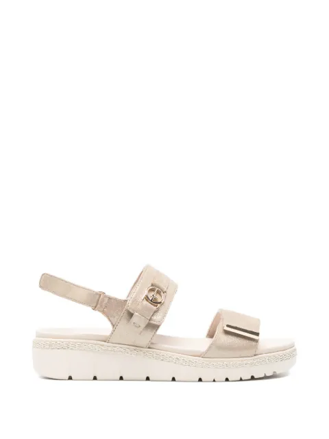 TAMARIS metallic leather sandals Neutrals 12826444