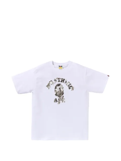 A BATHING APE® Ape Head logo-print T-shirt White 001TEL801030M