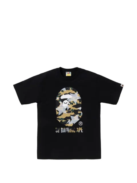 A BATHING APE® Ape Head camouflage-print T-shirt Black 001TEM301023M