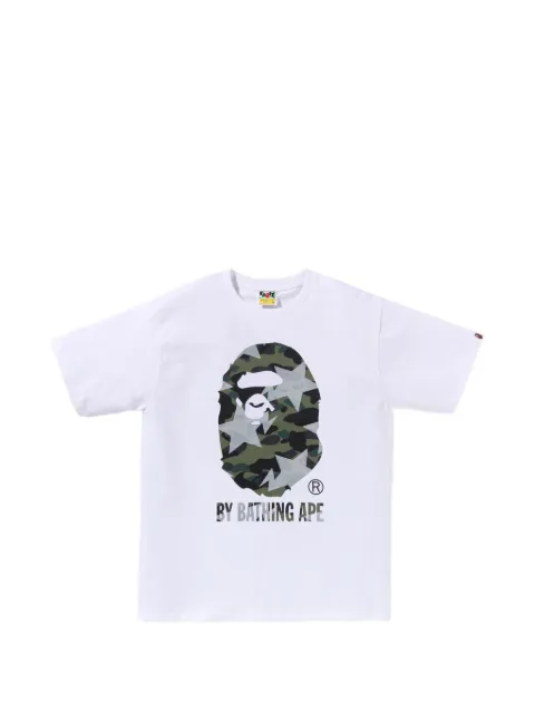 A BATHING APE® Ape Head Sta-print T-shirt White 001TEM301023M